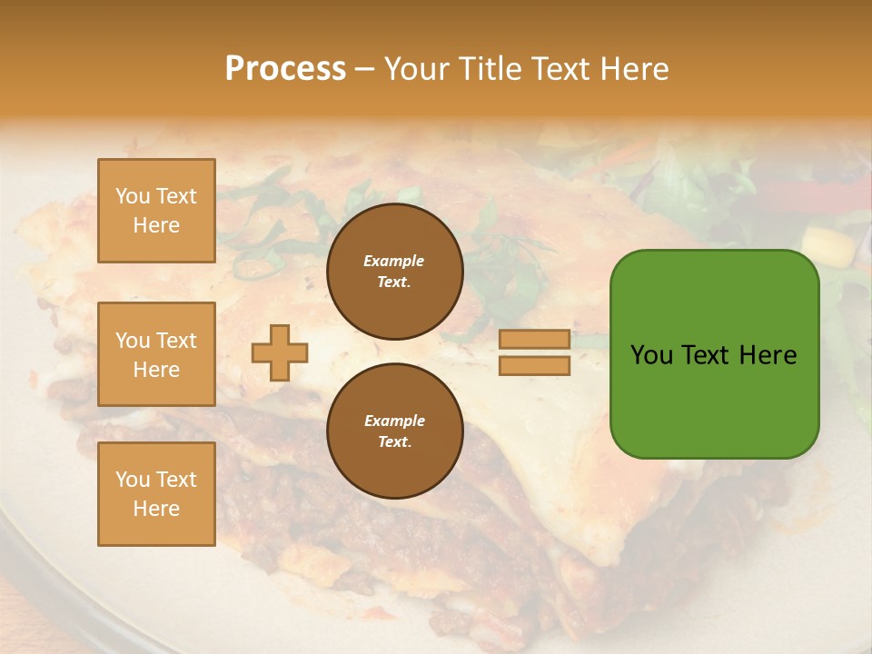A Plate Of Lasagna With A Salad On The Side PowerPoint Template