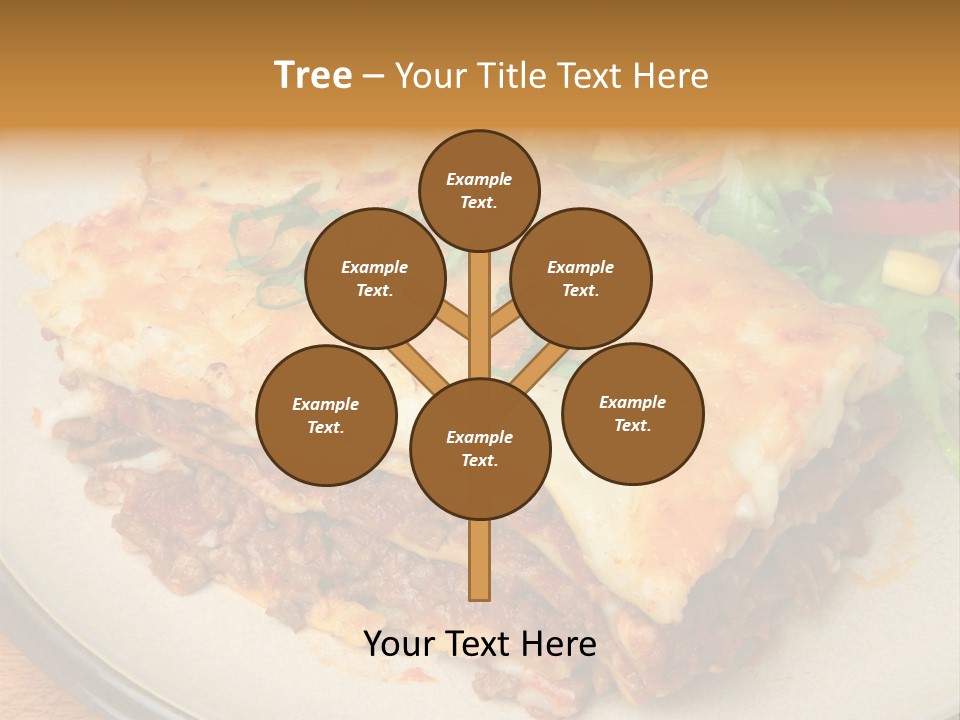 A Plate Of Lasagna With A Salad On The Side PowerPoint Template