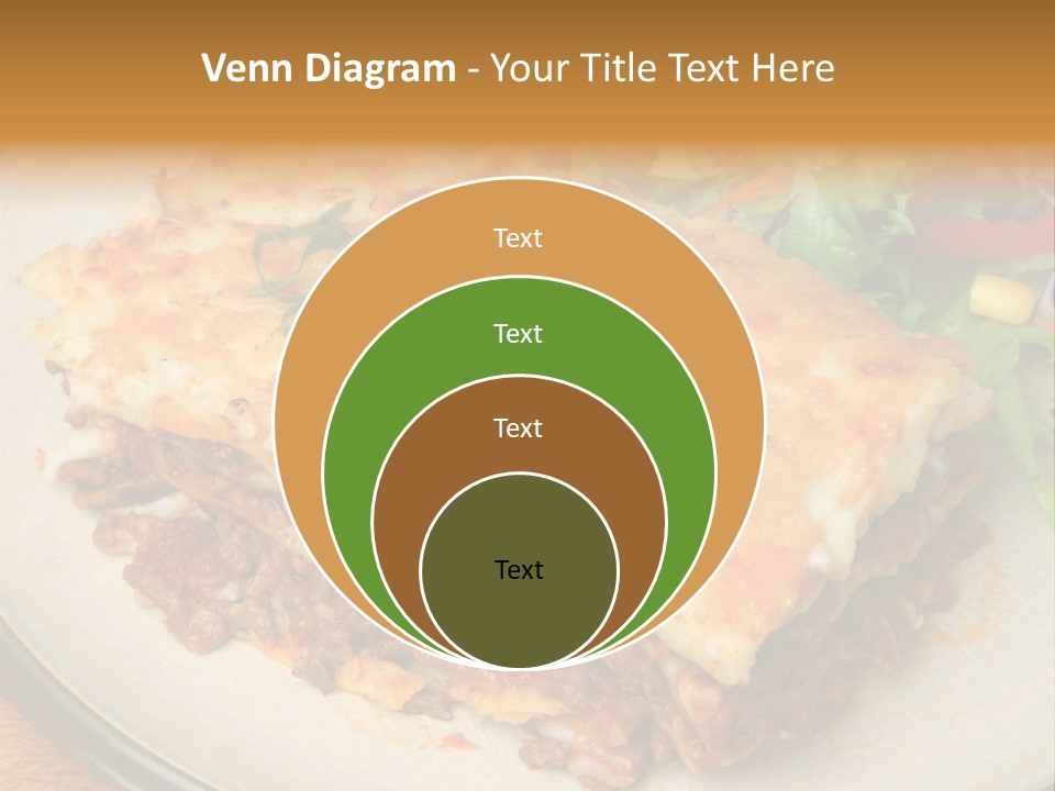 A Plate Of Lasagna With A Salad On The Side PowerPoint Template