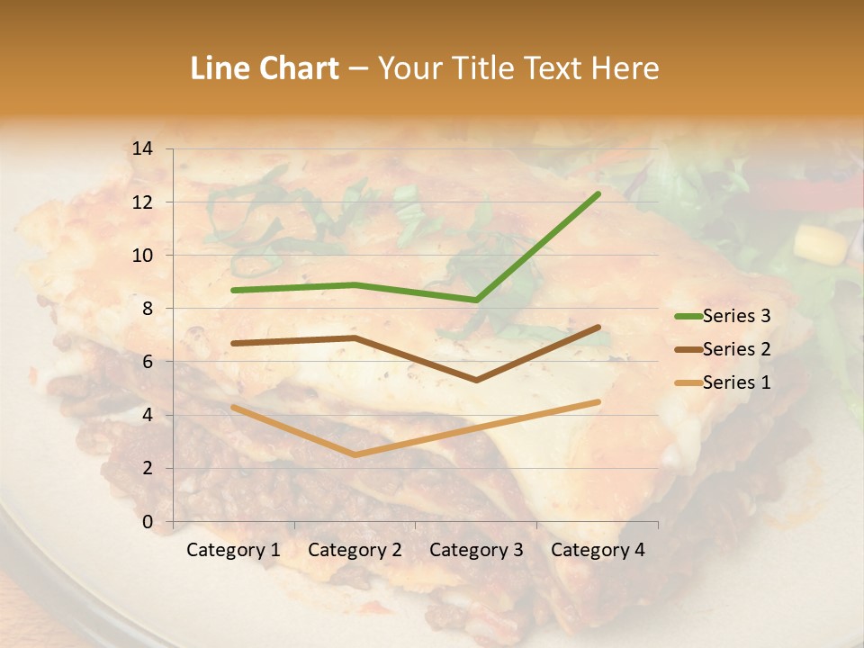 A Plate Of Lasagna With A Salad On The Side PowerPoint Template