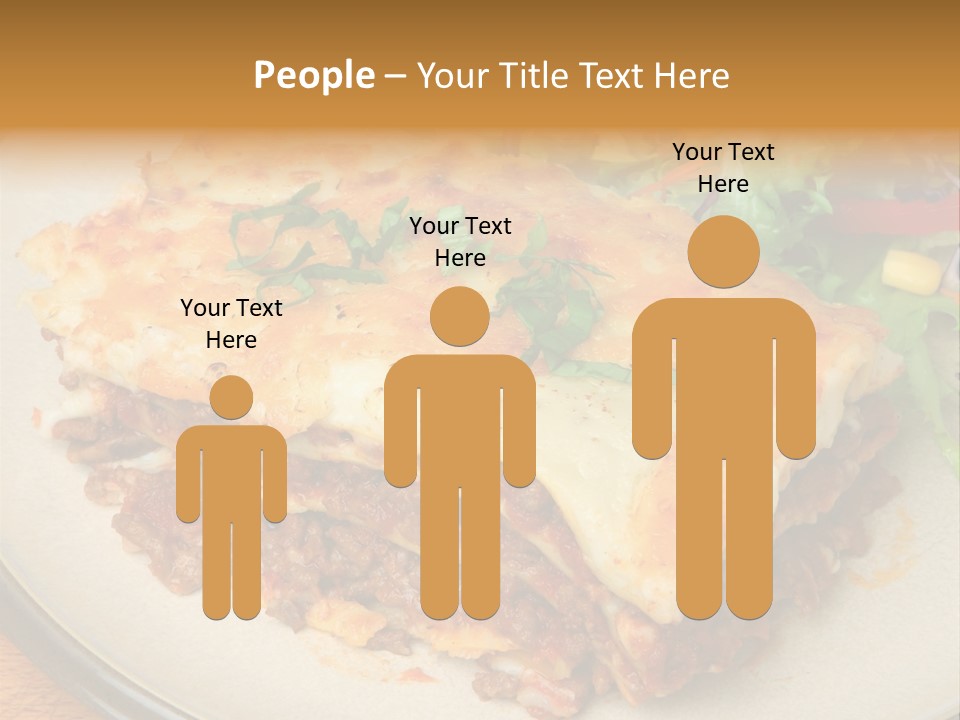 A Plate Of Lasagna With A Salad On The Side PowerPoint Template