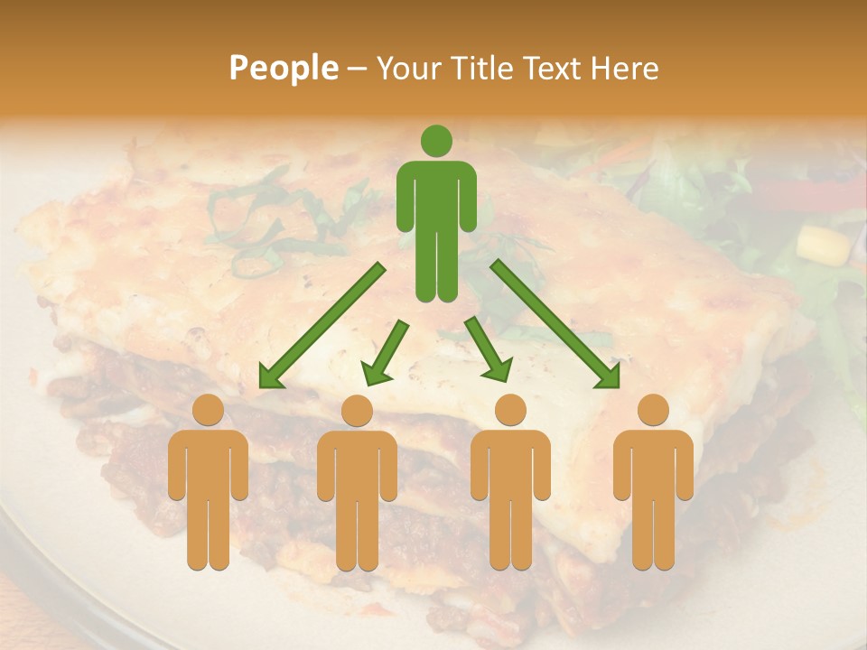 A Plate Of Lasagna With A Salad On The Side PowerPoint Template