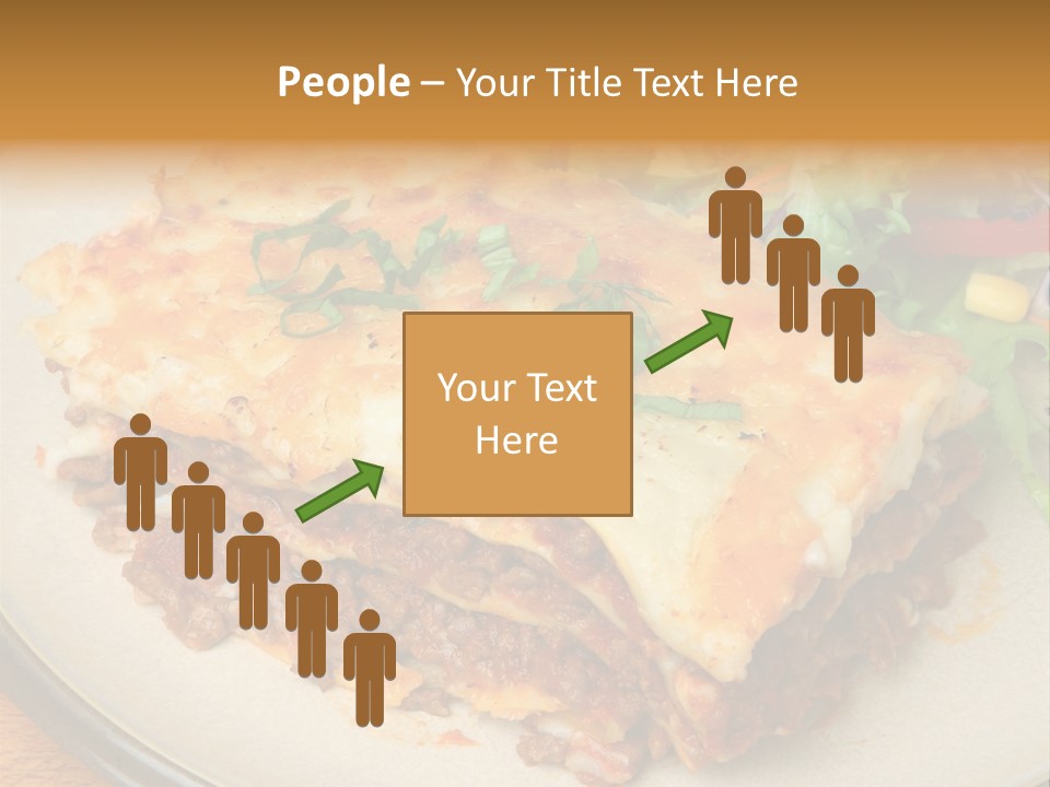 A Plate Of Lasagna With A Salad On The Side PowerPoint Template