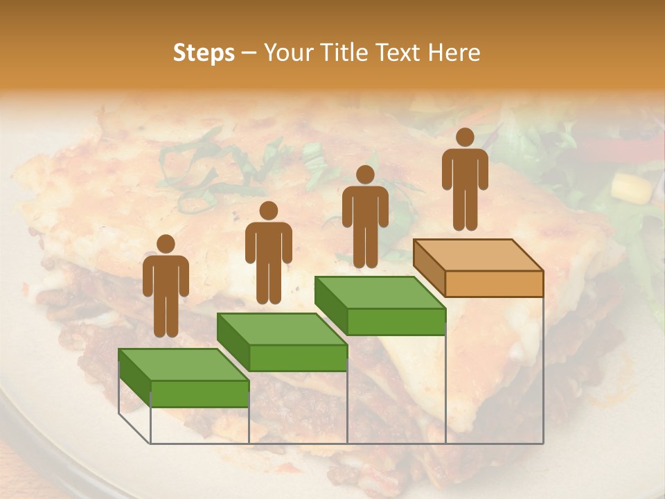 A Plate Of Lasagna With A Salad On The Side PowerPoint Template