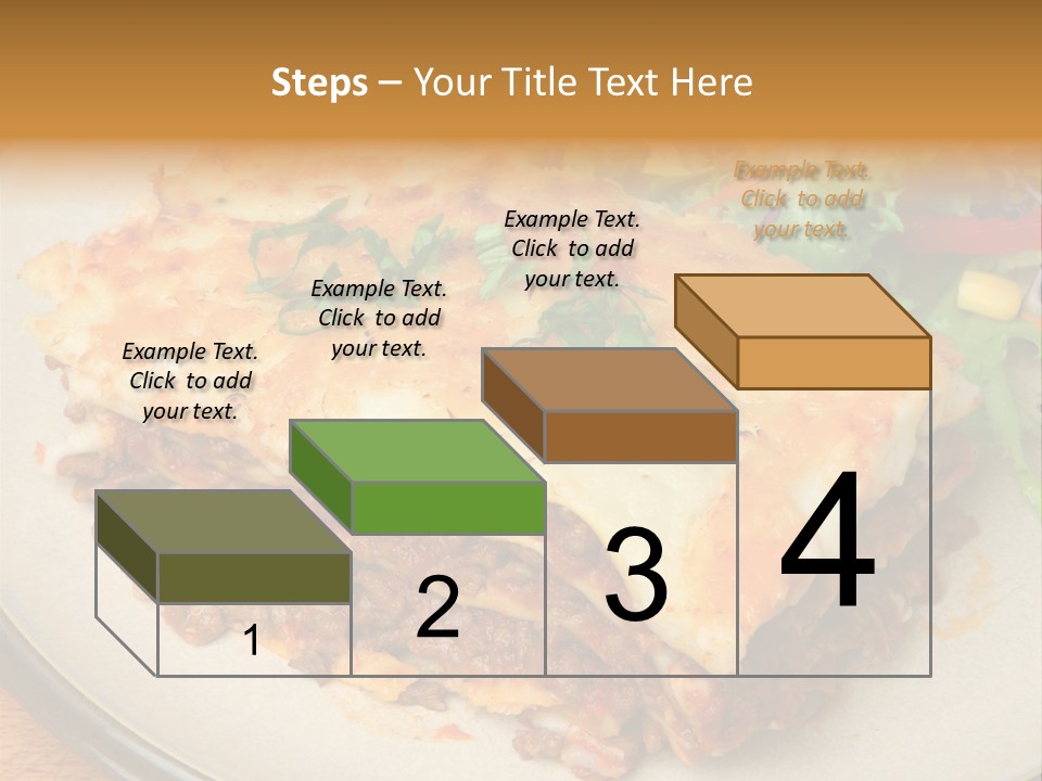 A Plate Of Lasagna With A Salad On The Side PowerPoint Template