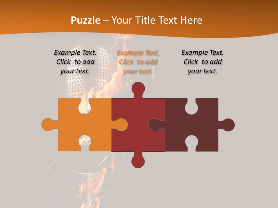 A Microphone On Fire With A Black Background PowerPoint Template