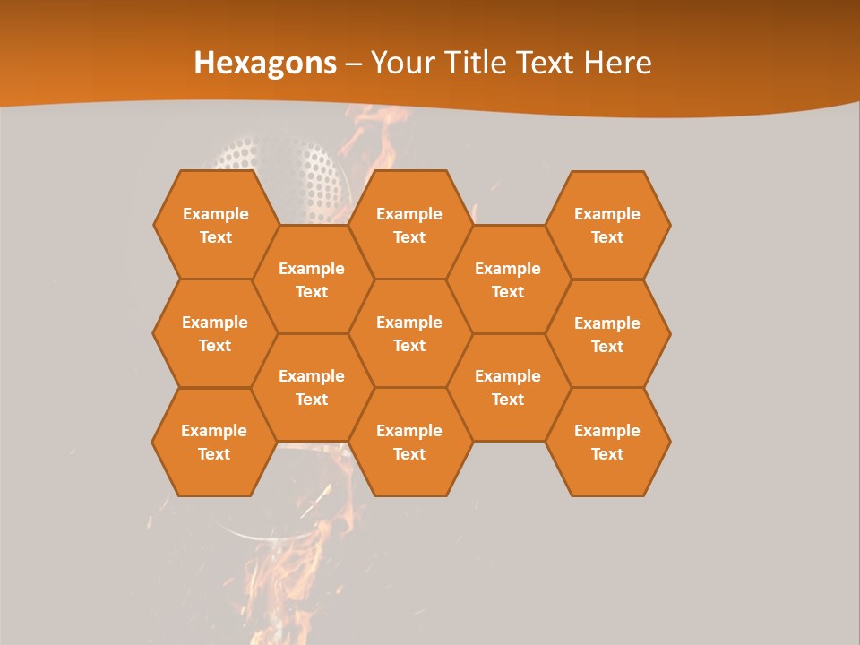 A Microphone On Fire With A Black Background PowerPoint Template