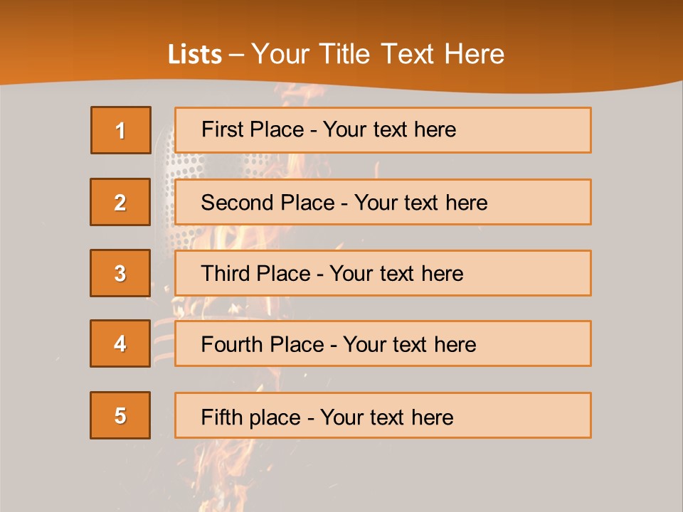A Microphone On Fire With A Black Background PowerPoint Template