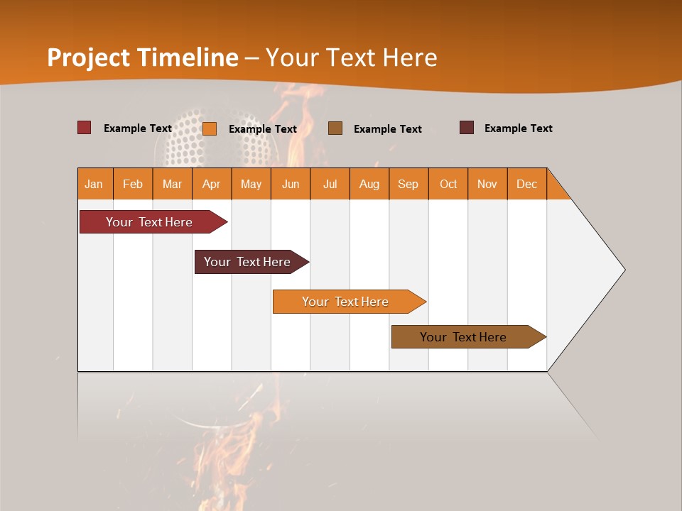 A Microphone On Fire With A Black Background PowerPoint Template
