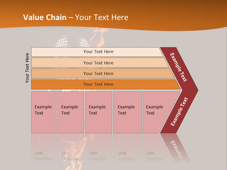 A Microphone On Fire With A Black Background PowerPoint Template