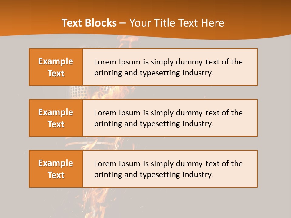 A Microphone On Fire With A Black Background PowerPoint Template