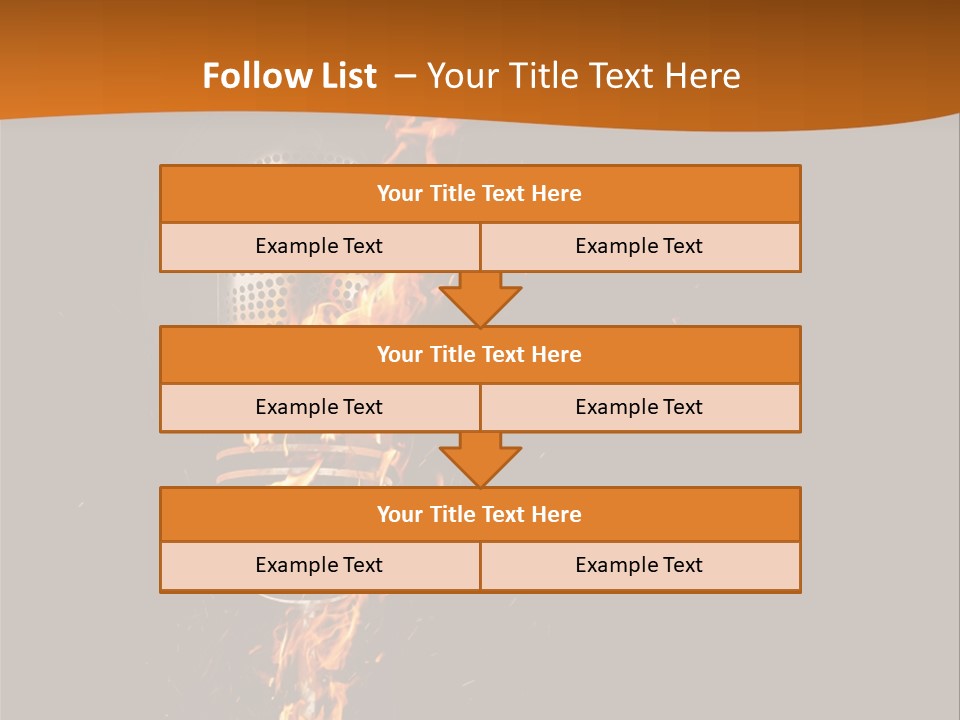 A Microphone On Fire With A Black Background PowerPoint Template