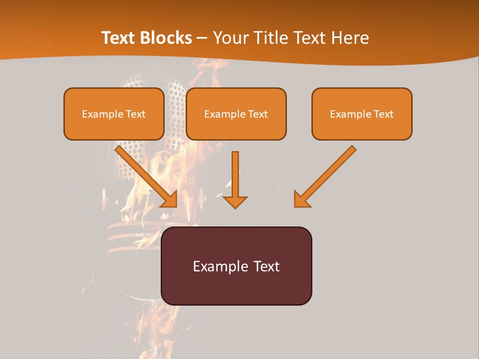 A Microphone On Fire With A Black Background PowerPoint Template