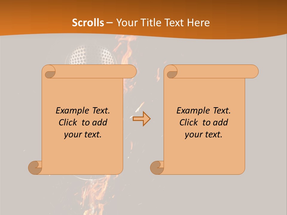 A Microphone On Fire With A Black Background PowerPoint Template