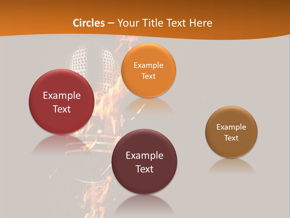 A Microphone On Fire With A Black Background PowerPoint Template
