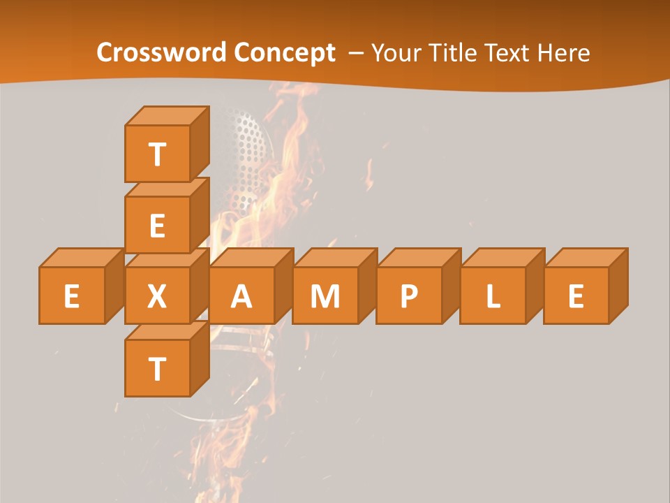 A Microphone On Fire With A Black Background PowerPoint Template