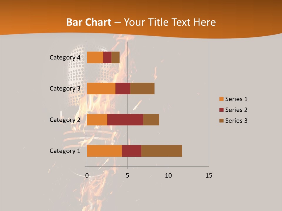 A Microphone On Fire With A Black Background PowerPoint Template