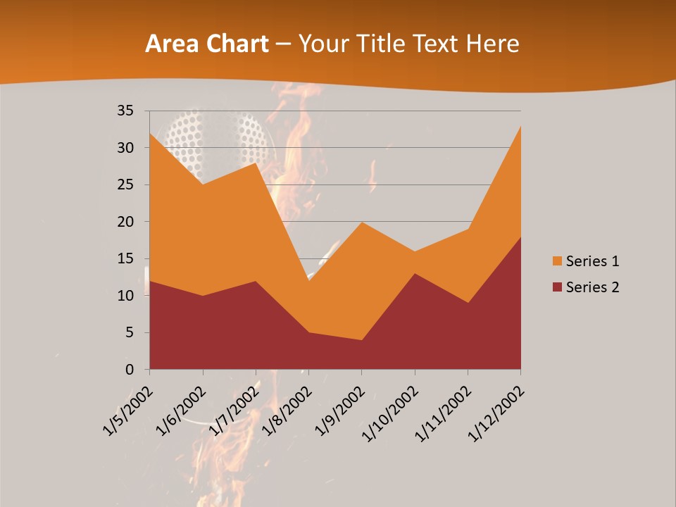 A Microphone On Fire With A Black Background PowerPoint Template