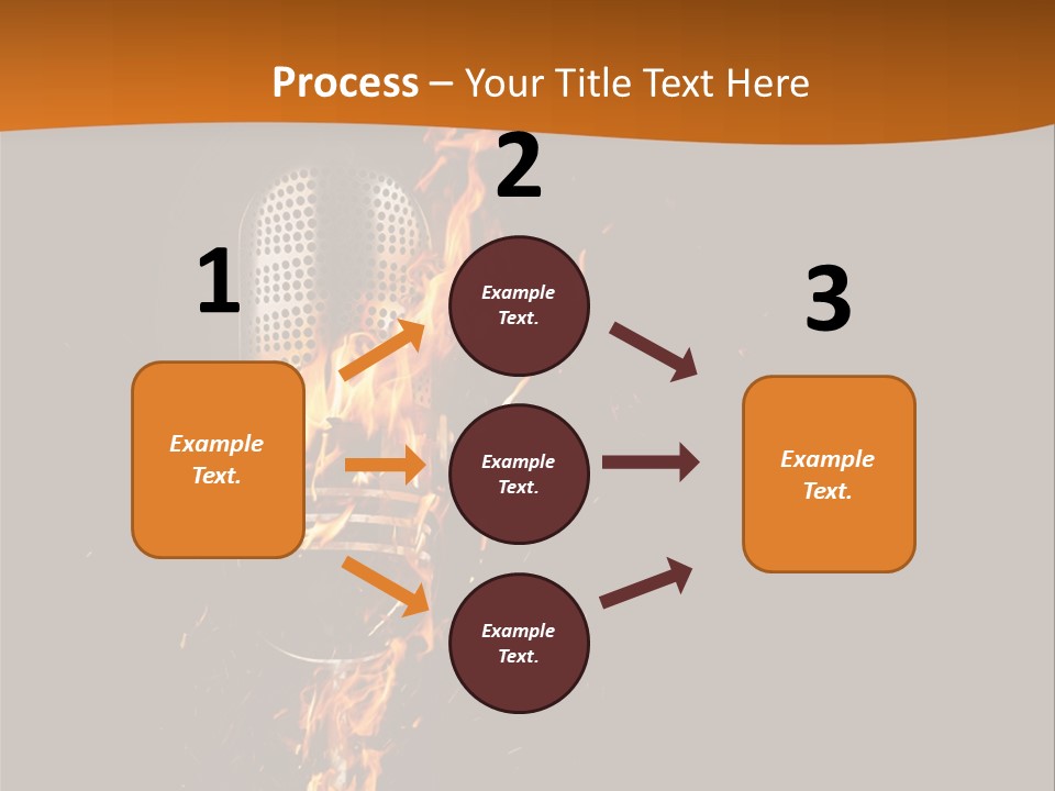 A Microphone On Fire With A Black Background PowerPoint Template