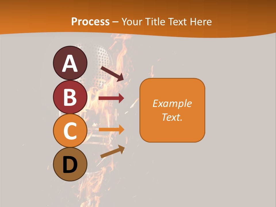 A Microphone On Fire With A Black Background PowerPoint Template