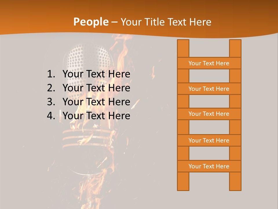 A Microphone On Fire With A Black Background PowerPoint Template