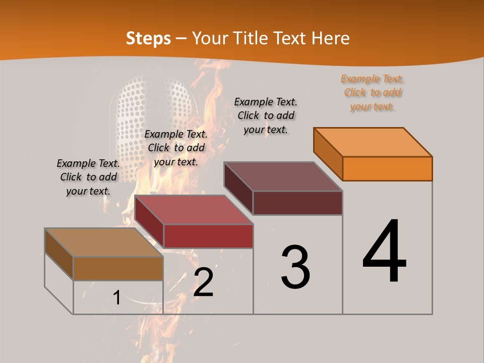 A Microphone On Fire With A Black Background PowerPoint Template