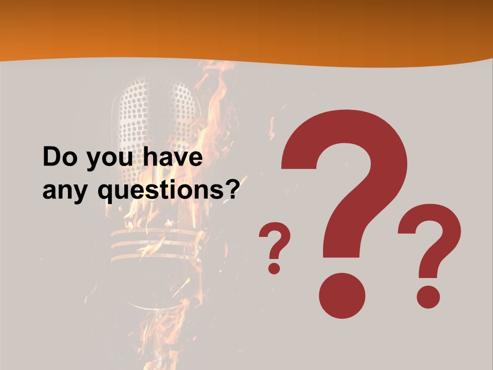 A Microphone On Fire With A Black Background PowerPoint Template