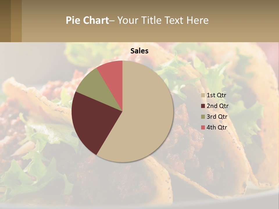 Three Tacos On A Plate With Tomatoes And Lettuce PowerPoint Template