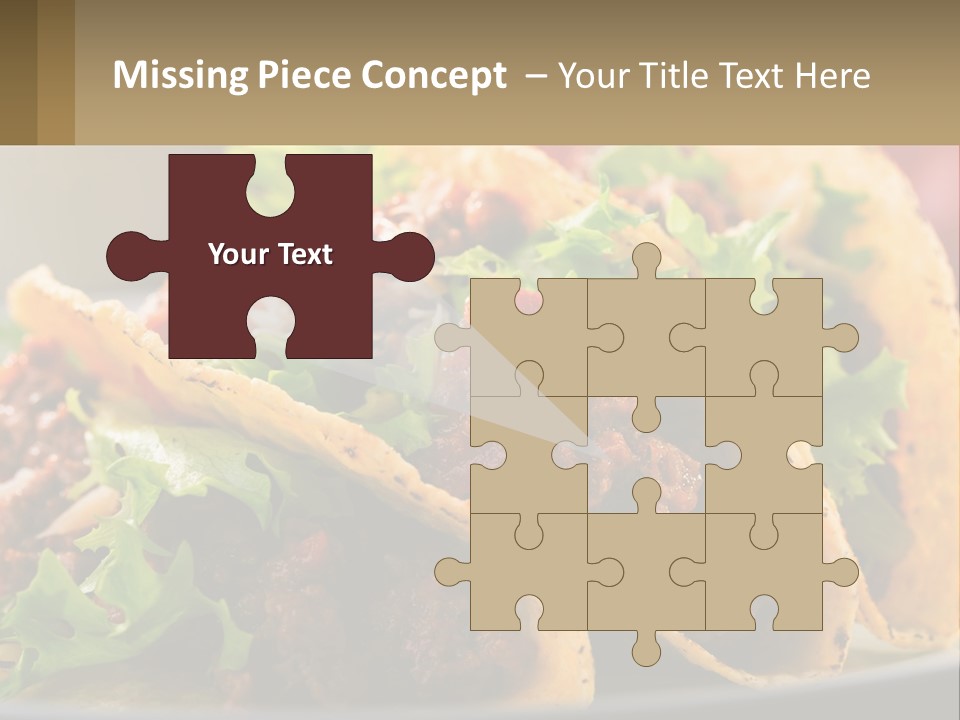 Three Tacos On A Plate With Tomatoes And Lettuce PowerPoint Template