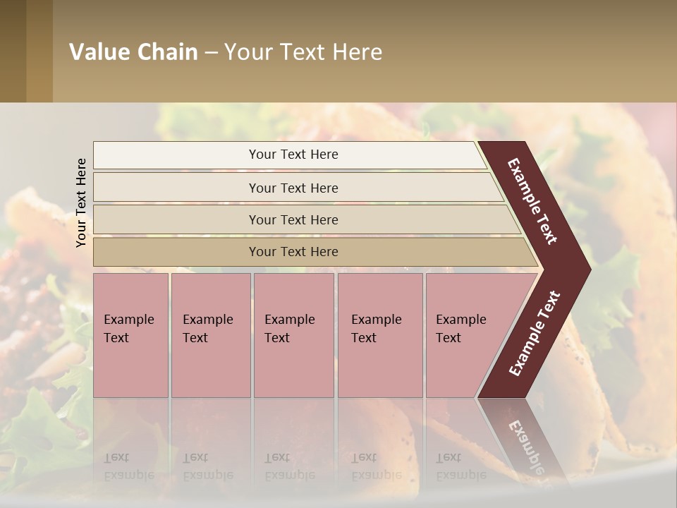 Three Tacos On A Plate With Tomatoes And Lettuce PowerPoint Template