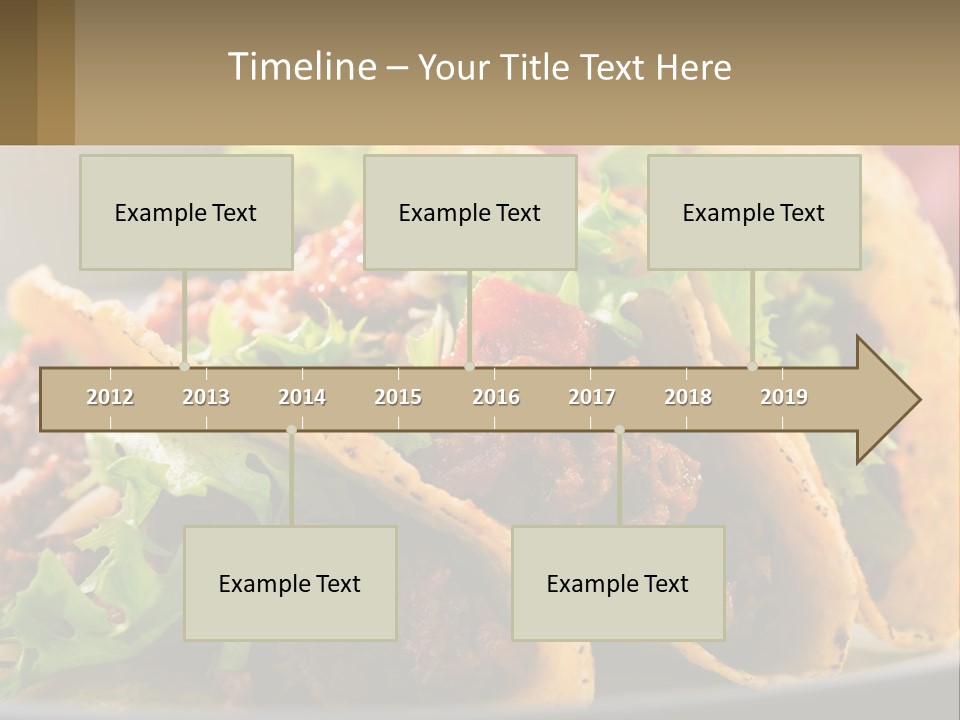 Three Tacos On A Plate With Tomatoes And Lettuce PowerPoint Template