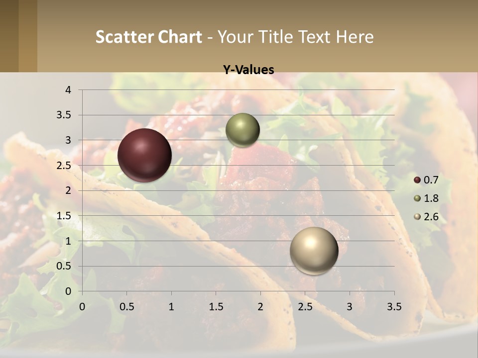 Three Tacos On A Plate With Tomatoes And Lettuce PowerPoint Template