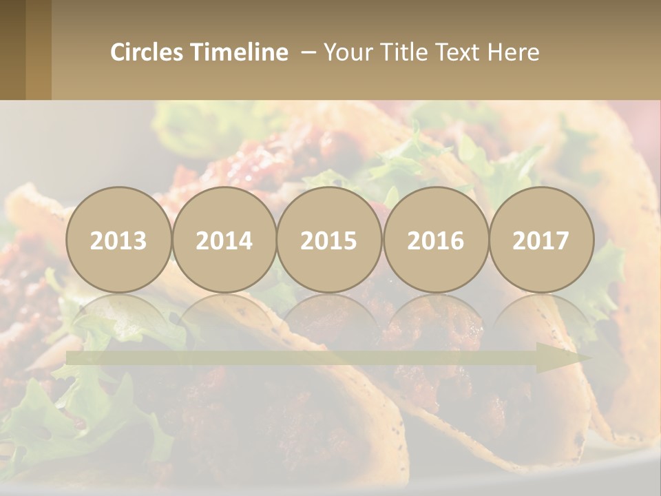 Three Tacos On A Plate With Tomatoes And Lettuce PowerPoint Template