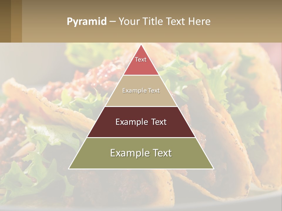 Three Tacos On A Plate With Tomatoes And Lettuce PowerPoint Template