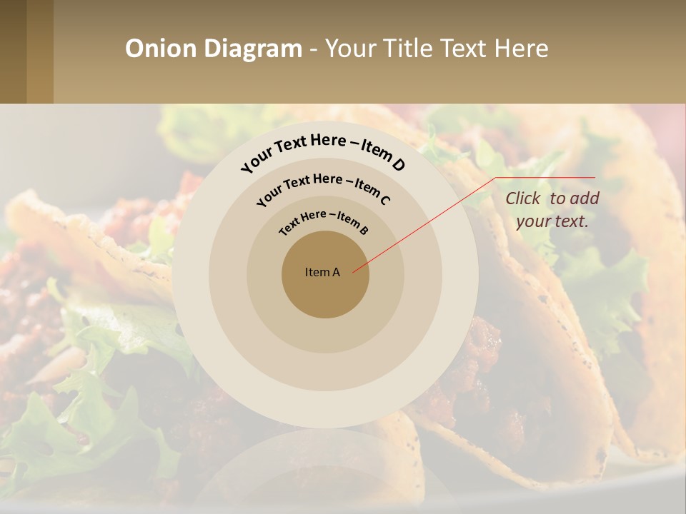 Three Tacos On A Plate With Tomatoes And Lettuce PowerPoint Template