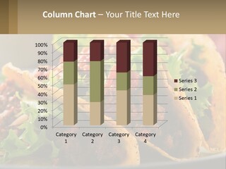 Three Tacos On A Plate With Tomatoes And Lettuce PowerPoint Template