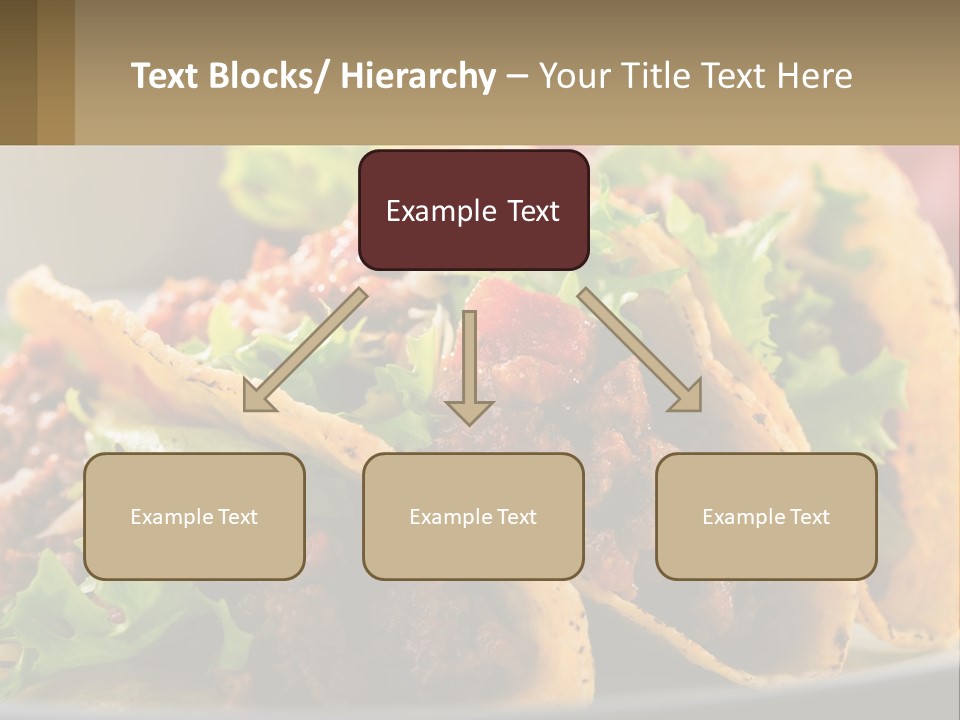 Three Tacos On A Plate With Tomatoes And Lettuce PowerPoint Template