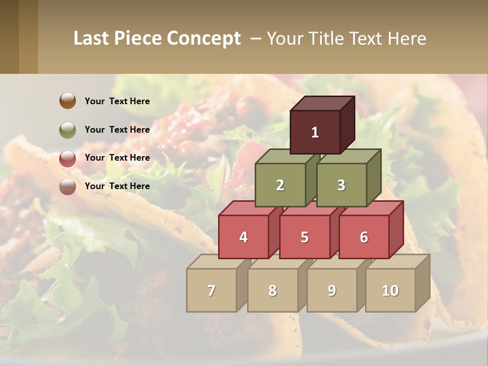 Three Tacos On A Plate With Tomatoes And Lettuce PowerPoint Template
