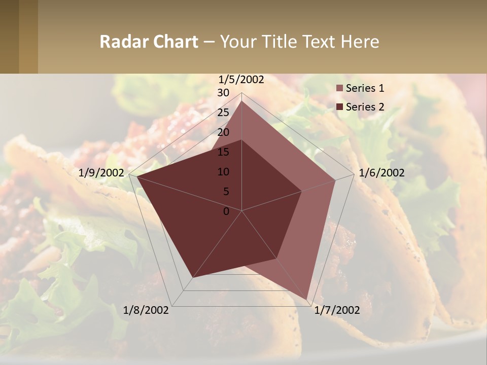 Three Tacos On A Plate With Tomatoes And Lettuce PowerPoint Template