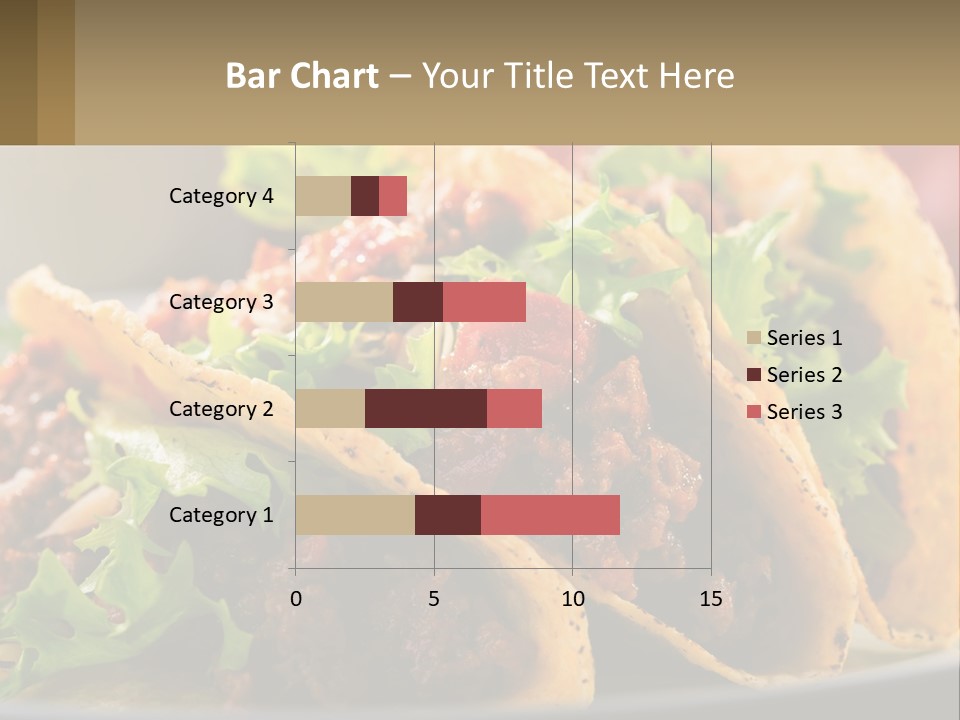 Three Tacos On A Plate With Tomatoes And Lettuce PowerPoint Template