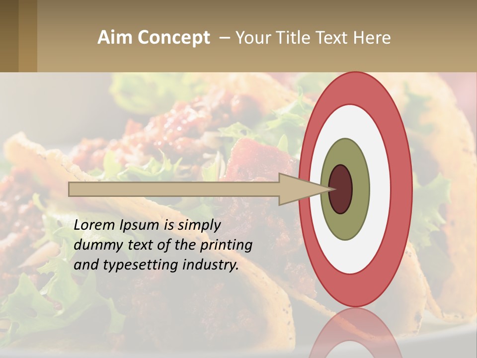 Three Tacos On A Plate With Tomatoes And Lettuce PowerPoint Template