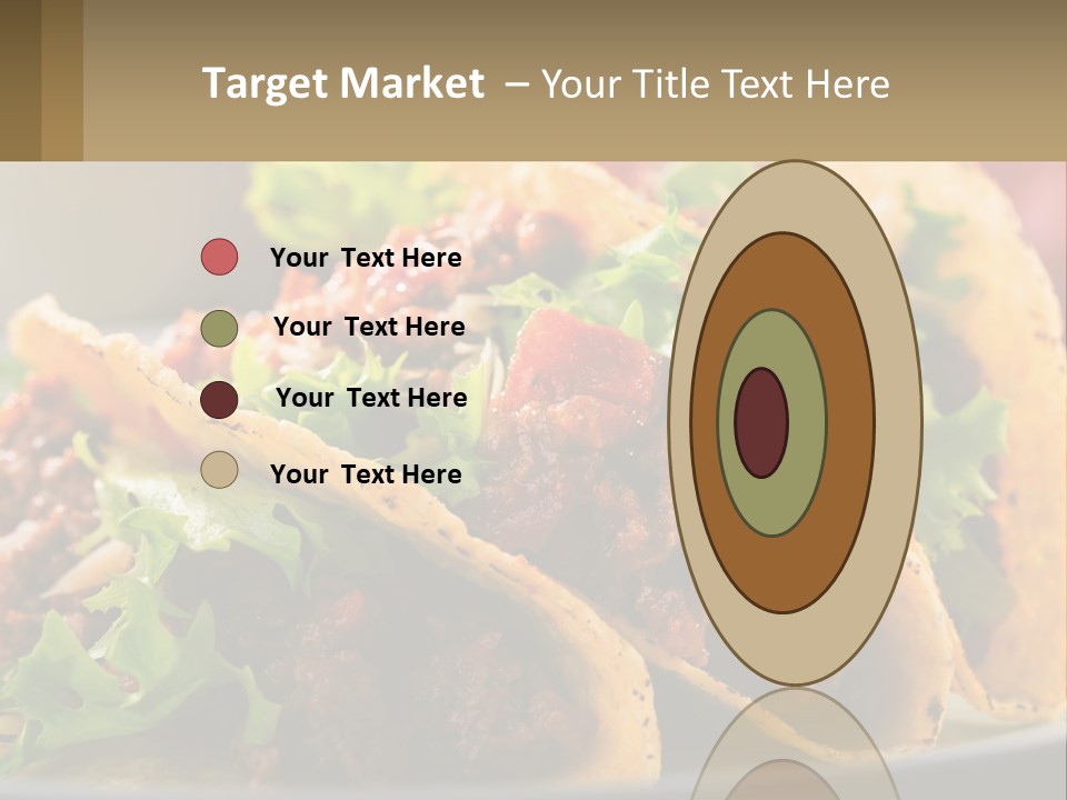 Three Tacos On A Plate With Tomatoes And Lettuce PowerPoint Template
