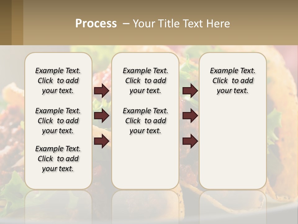 Three Tacos On A Plate With Tomatoes And Lettuce PowerPoint Template