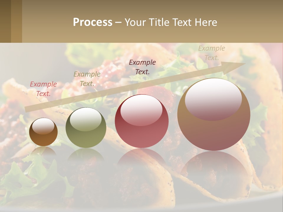 Three Tacos On A Plate With Tomatoes And Lettuce PowerPoint Template