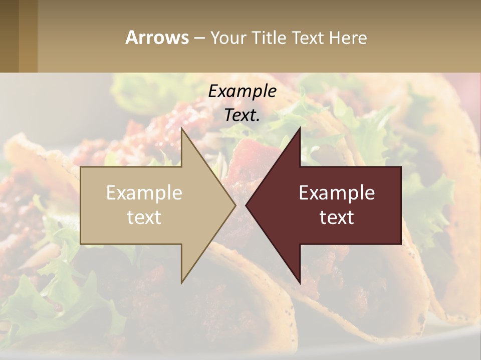 Three Tacos On A Plate With Tomatoes And Lettuce PowerPoint Template