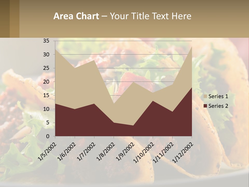Three Tacos On A Plate With Tomatoes And Lettuce PowerPoint Template