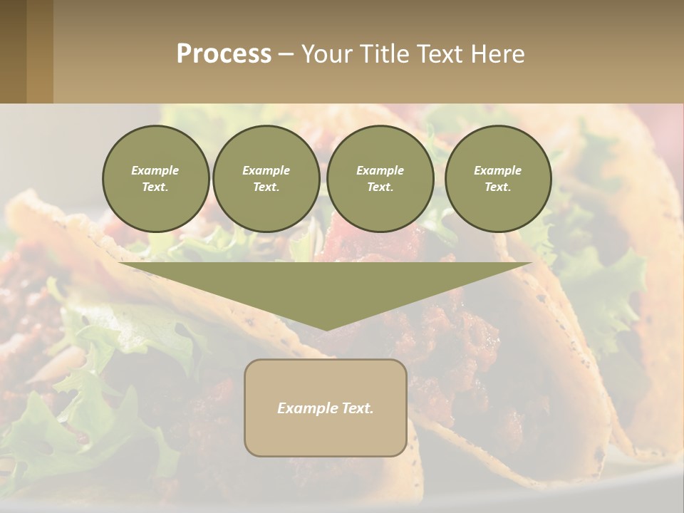 Three Tacos On A Plate With Tomatoes And Lettuce PowerPoint Template