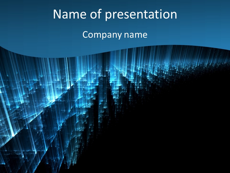 A Blue And Black Abstract Background With Lines PowerPoint Template