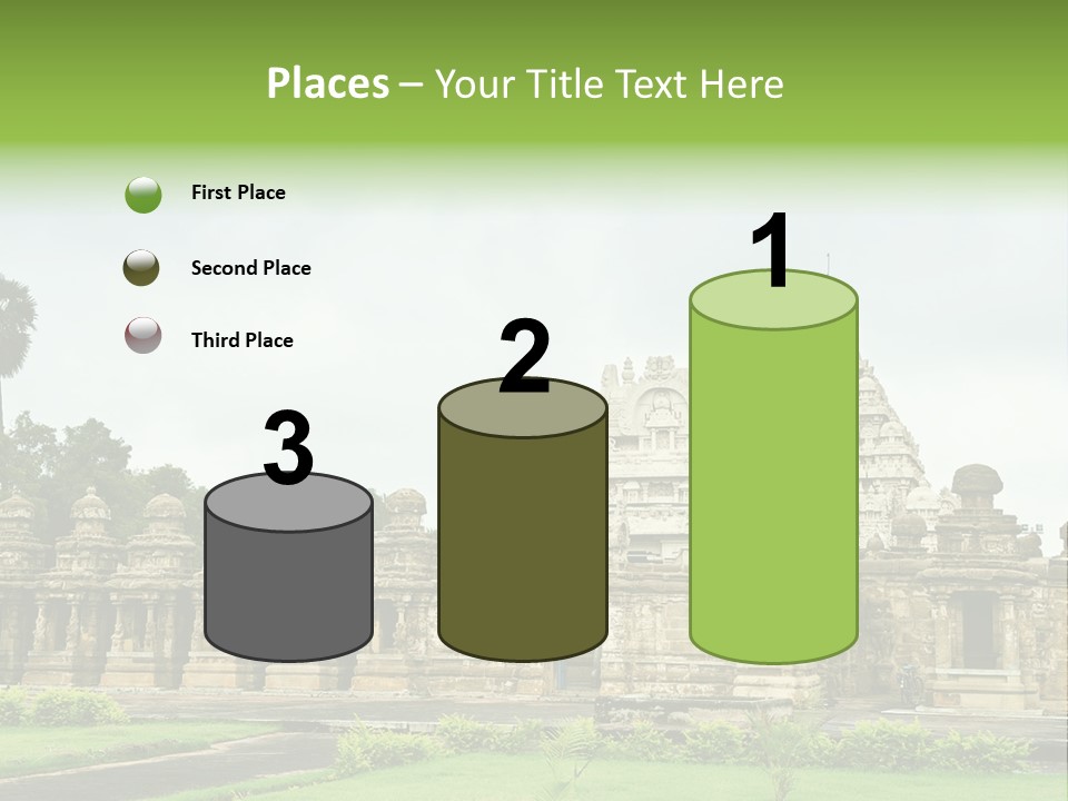 A Large Stone Structure With A Palm Tree In The Foreground PowerPoint Template