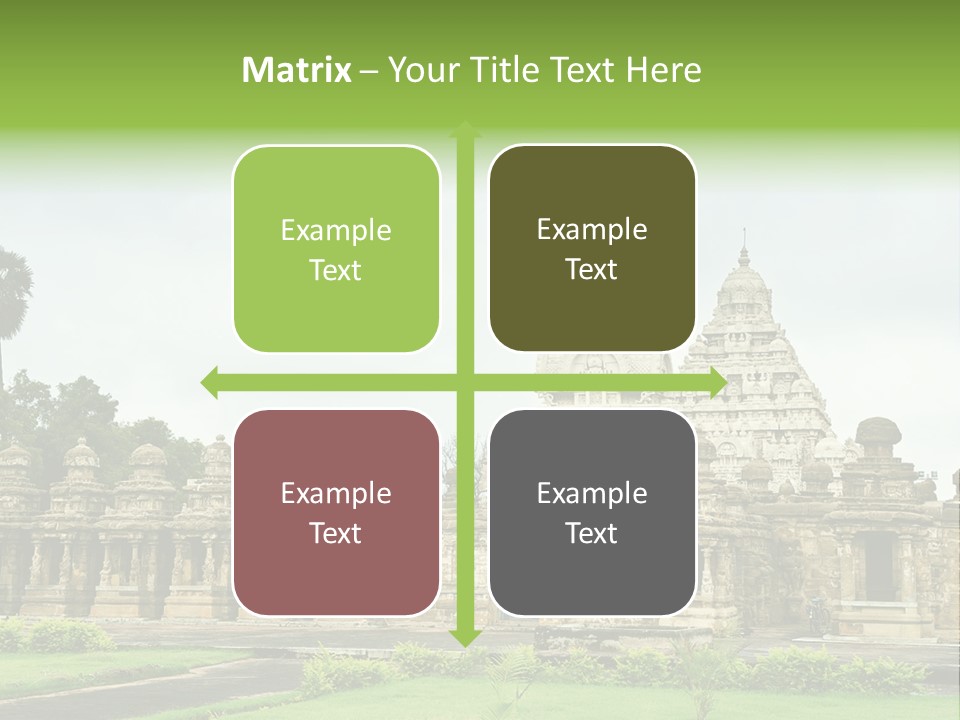 A Large Stone Structure With A Palm Tree In The Foreground PowerPoint Template